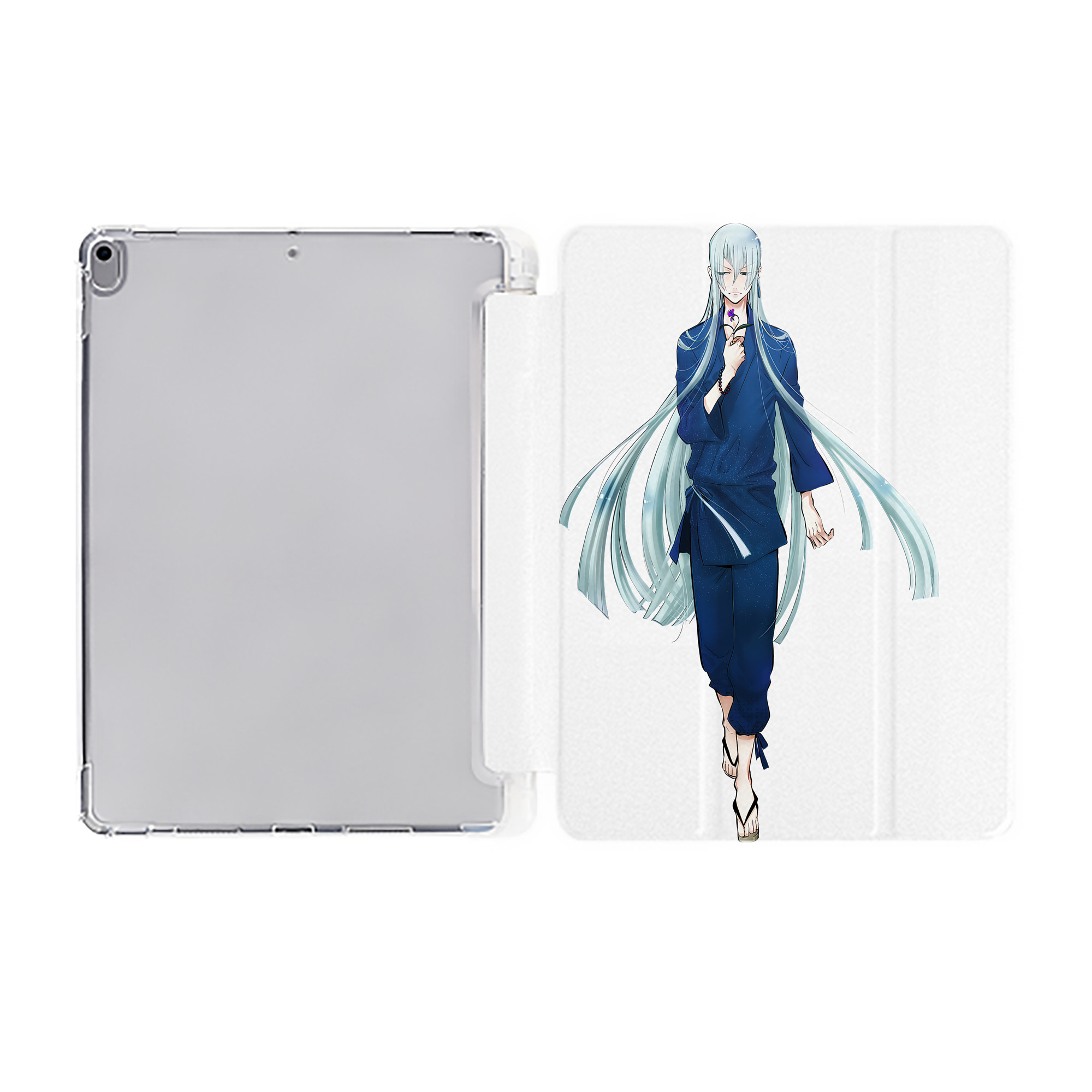 （画像用） 刀剣乱舞 Touken Ranbu IPad ケース ペン収納付き 三つ折りスタンド PUレザー×シリコン 対応機種9.5/10.5/10.9インチ